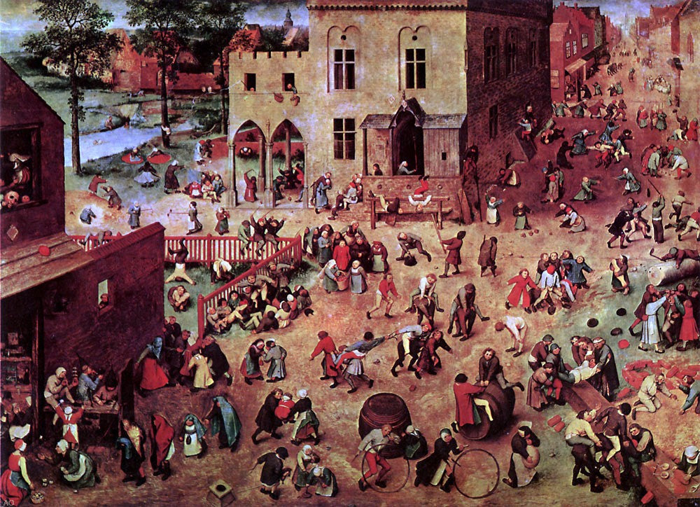  The Elder Pieter Bruegel Children's Games - Canvas Print