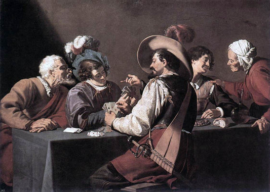  Theodoor Rombouts The Card Players - Canvas Print