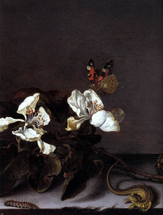  Balthasar Van der Ast Still-Life with Apple Blossoms (detail) - Canvas Print