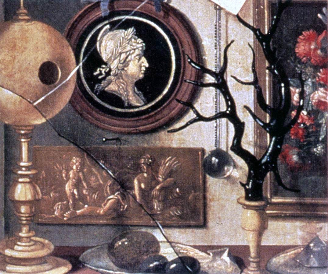  Domenico Remps Cabinet of Curiosities (detail) - Canvas Print