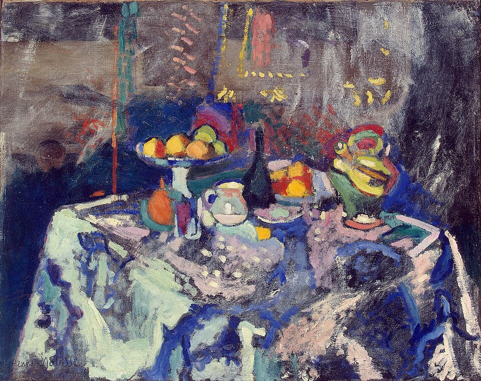 Henri Matisse Still Life with Vase, Bottle and Fruit - Canvas Print