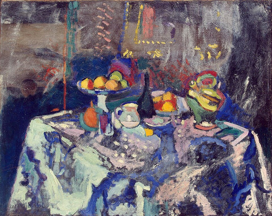 Henri Matisse Still Life with Vase, Bottle and Fruit - Canvas Print