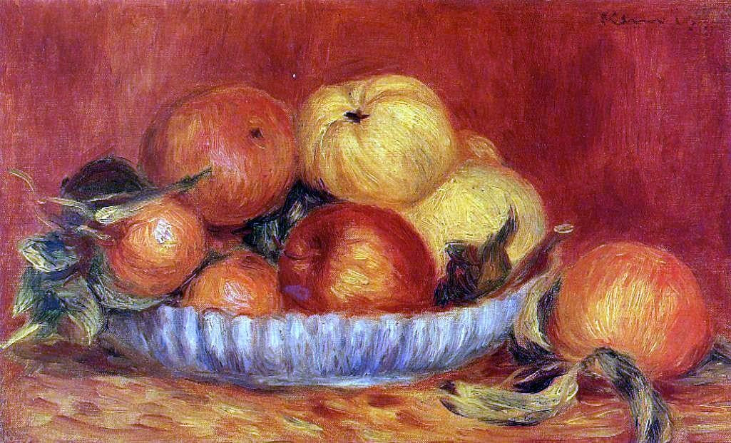  Pierre Auguste Renoir Still Life with Apples and Oranges - Canvas Print