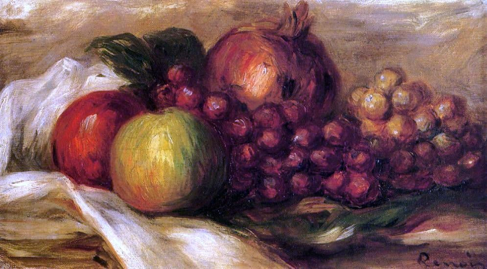  Pierre Auguste Renoir Still Life with Fruit - Canvas Print