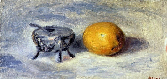  Pierre Auguste Renoir Sugar Bowl and Lemon - Canvas Print