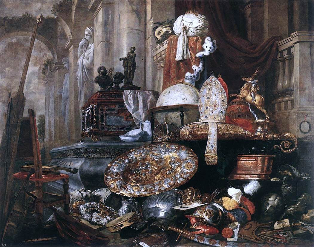  Pieter Boel Large Vanitas Still-Life - Canvas Print