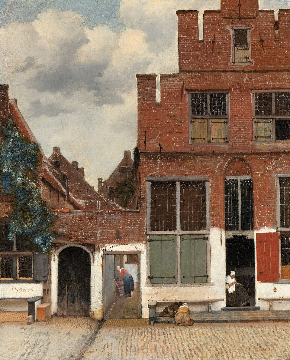 Johannes Vermeer The Little Street - Canvas Print