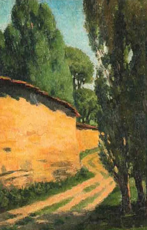 Amrita Sher-Gil Village Scene in Hungary - Canvas Print