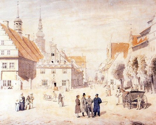 Caspar David Friedrich The Marketplace in Greifswald - Canvas Print