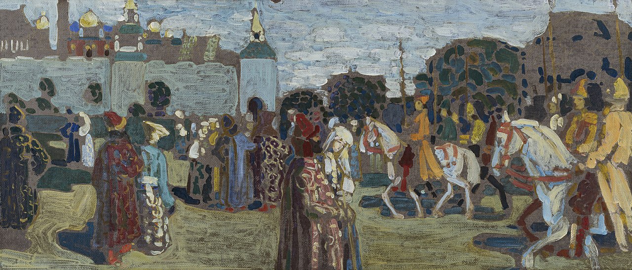 Wassily Kandinsky Sketch for 'Sunday - 'Old Russian' - Canvas Print