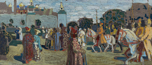 Wassily Kandinsky Sketch for 'Sunday - 'Old Russian' - Canvas Print