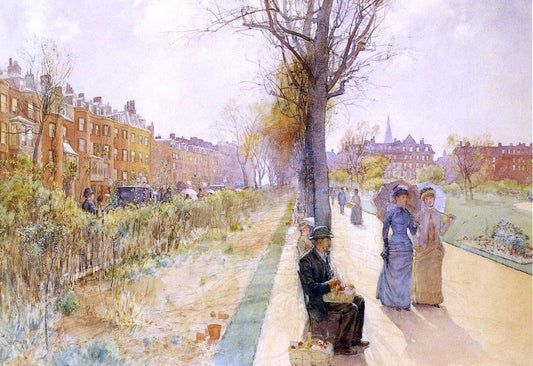  Frederick Childe Hassam Boston Common - Canvas Print