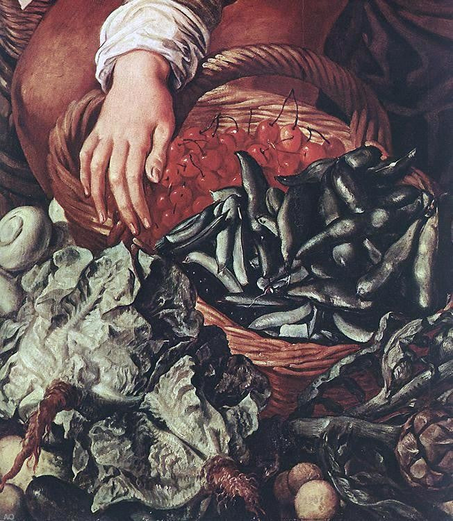  Joachim Beuckelaer Market Scene (detail) - Canvas Print