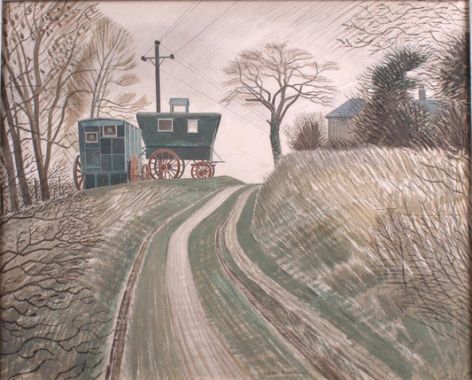Eric Ravilious Caravans - Canvas Print