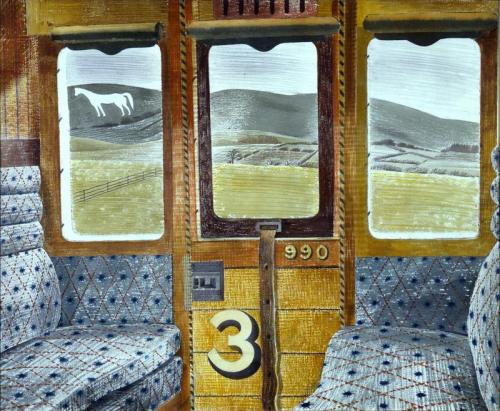 Eric Ravilious Train Landscape - Canvas Print
