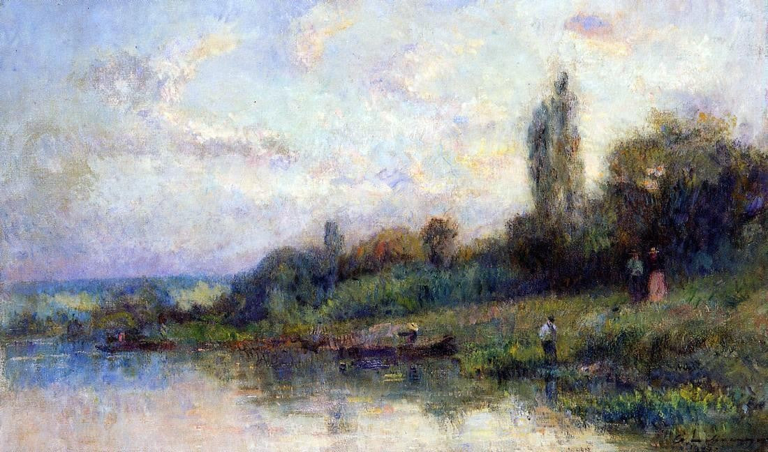  Albert Lebourg The Banks of the Seine - Canvas Print