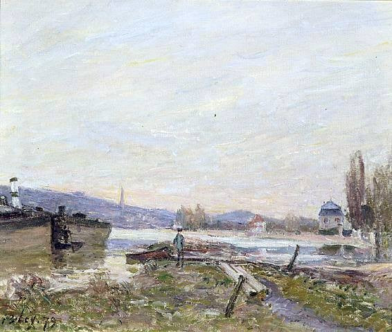  Alfred Sisley Banks of the Seine - Canvas Print