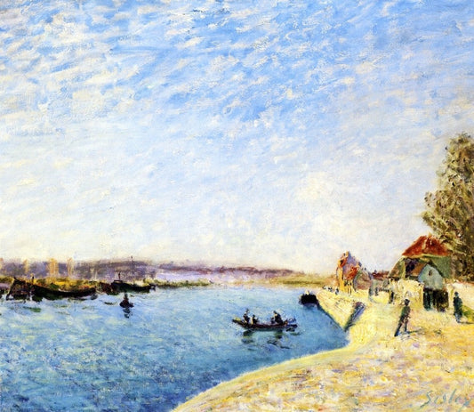  Alfred Sisley Saint-Mammes and the Banks of the Loing - Canvas Print