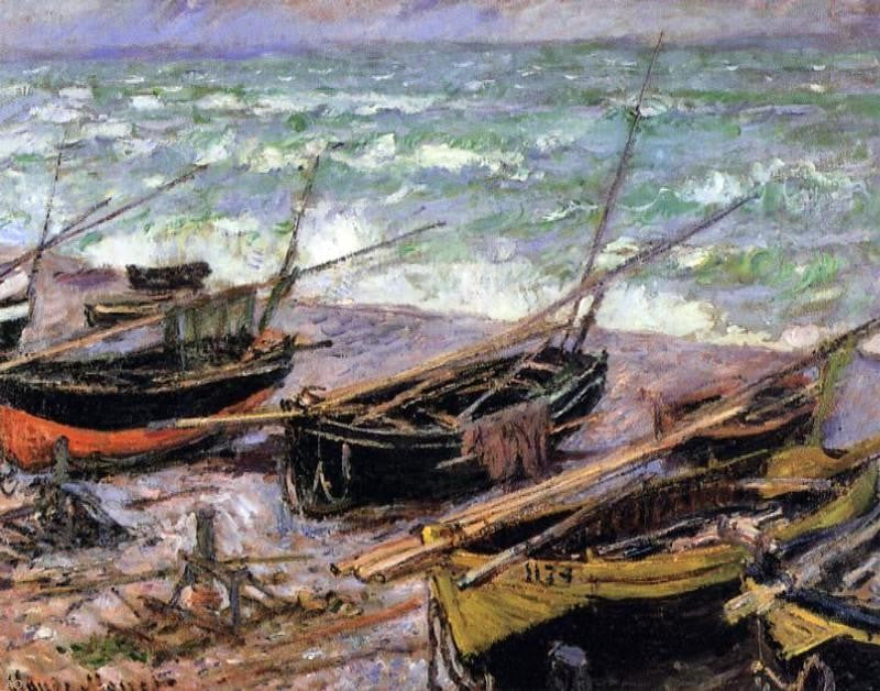  Claude Oscar Monet Fishing Boats - Canvas Print