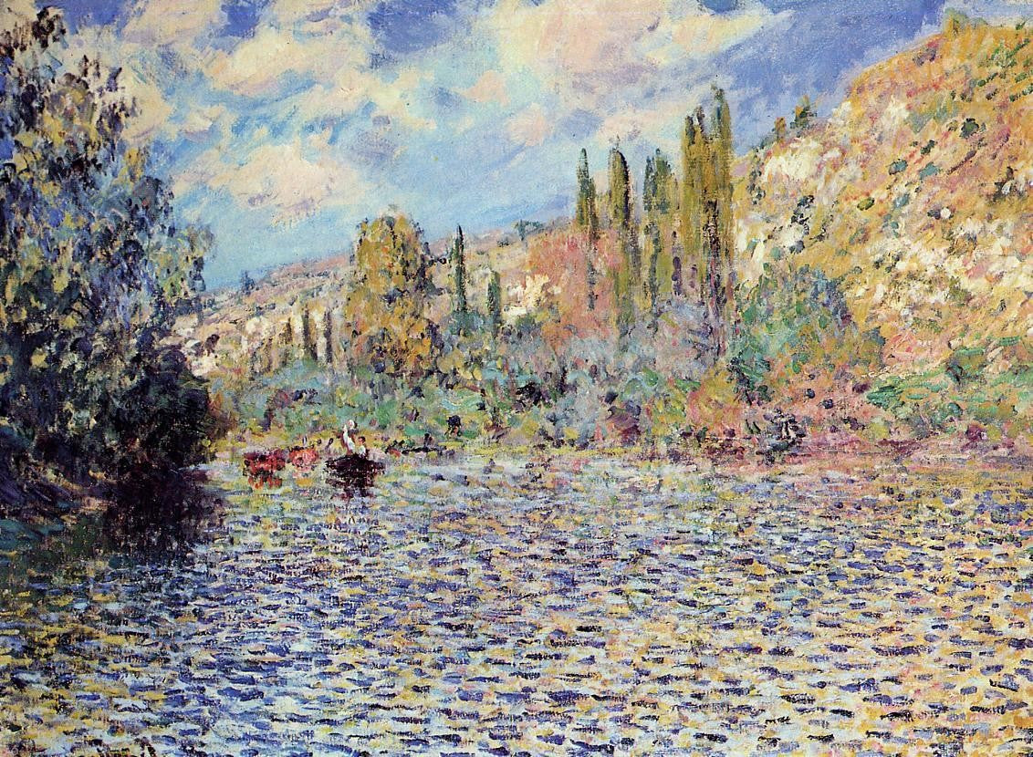  Claude Oscar Monet The Seine at Vetheuil - Canvas Print