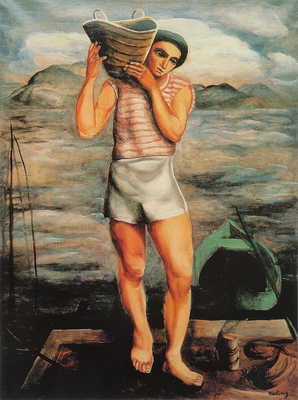 Moise Kisling The Fisherman - Canvas Print