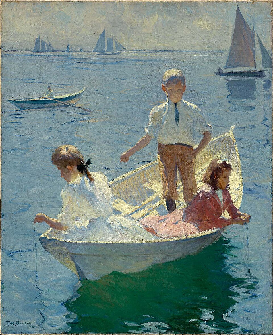 Frank Weston Benson Calm Morning - Canvas Print