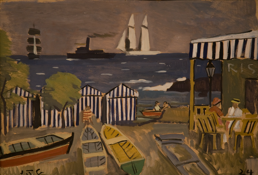 Joaquin Torres-Garcia Paisaje de Playa - Canvas Print