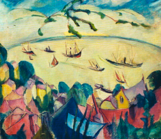 Alma del Banco View of the Elbe from the Süllberg Terrace in Blankenese - Canvas Print