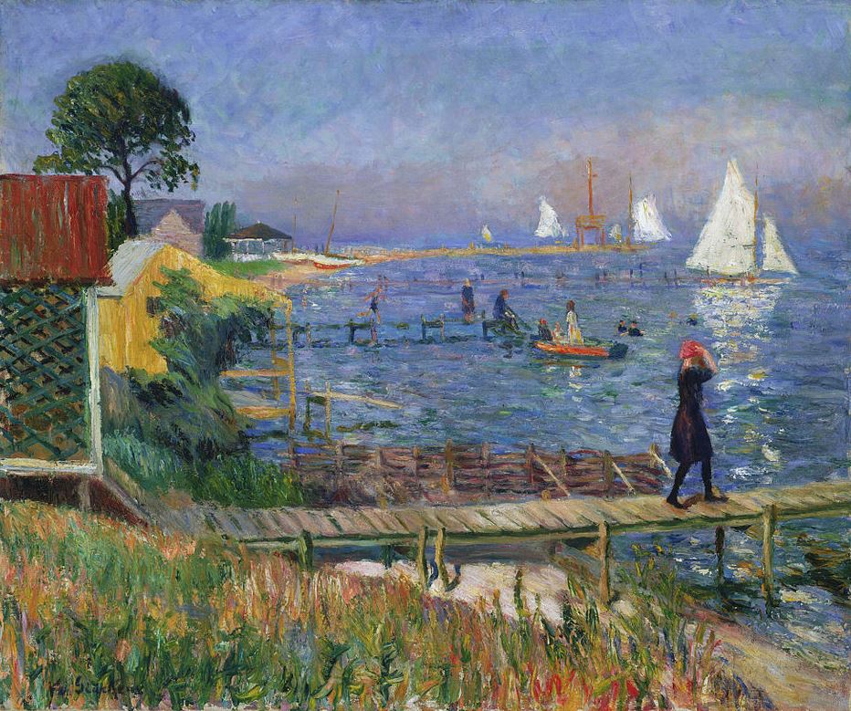 William James Glackens Bathers at Bellport - Canvas Print