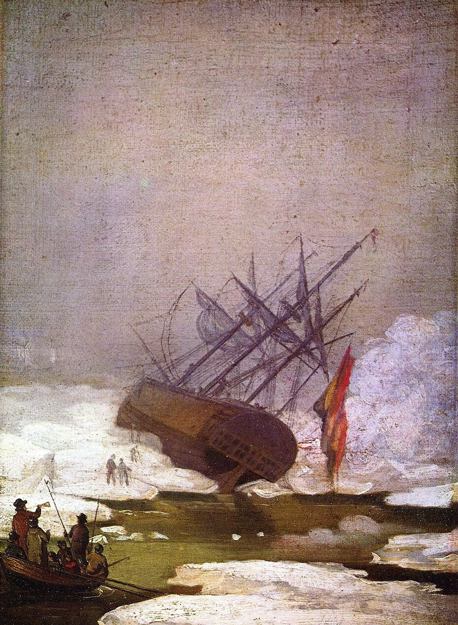 Caspar David Friedrich Wreck in the Ice-Sea - Canvas Print