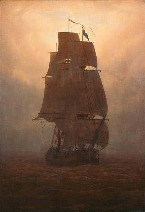 Caspar David Friedrich Sailing Ship - Canvas Print