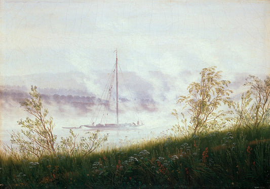 Caspar David Friedrich  River Bank in Fog - Canvas Print