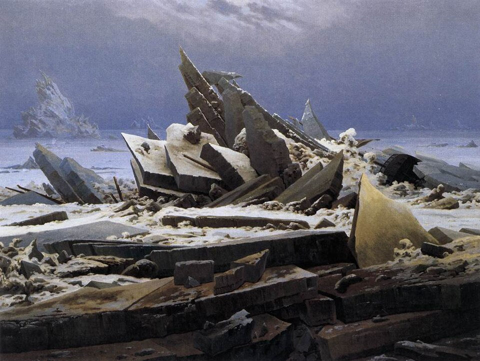 Caspar David Friedrich The Sea of Ice - Canvas Print