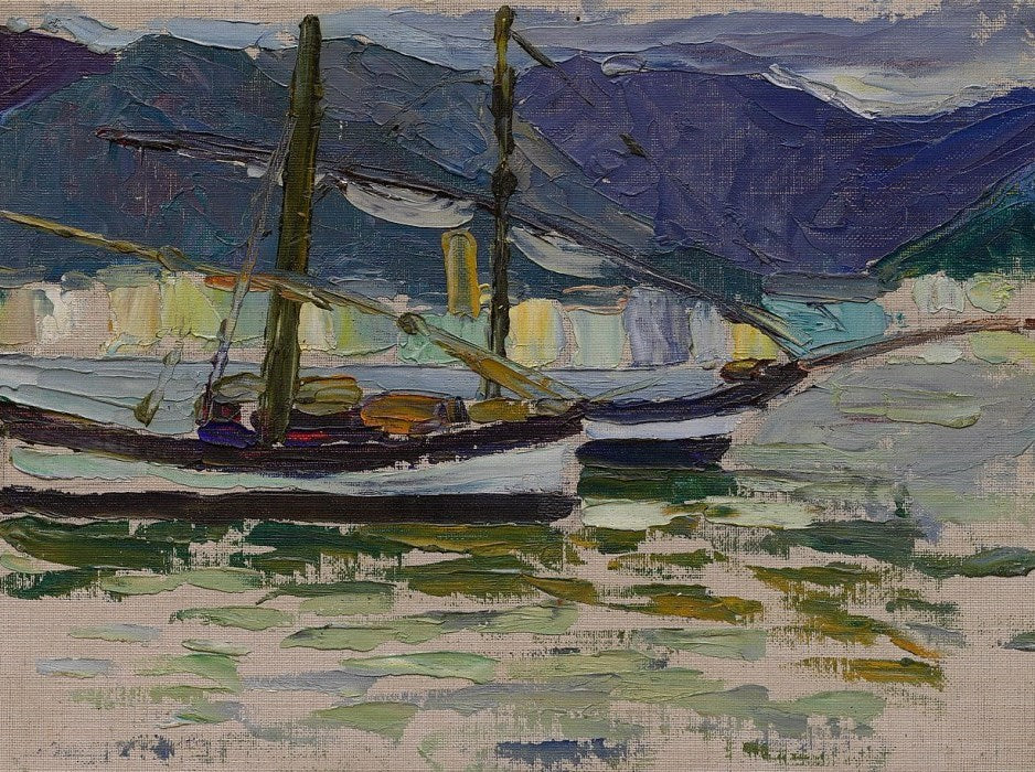 Wassily Kandinsky Fishing Boats, Sestri - Canvas Print