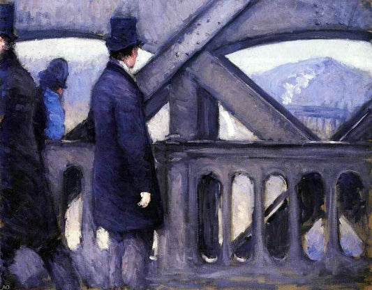  Gustave Caillebotte The Pont de Europe (study) (also known as Port de'l Europe) - Canvas Print