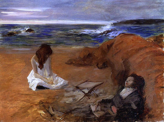  Jean-Louis Forain The Beach - Canvas Print