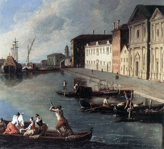  Johan Richter View of the Giudecca Canal (detail) - Canvas Print