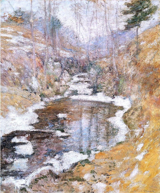  John Twachtman Hemlock Pool - Canvas Print