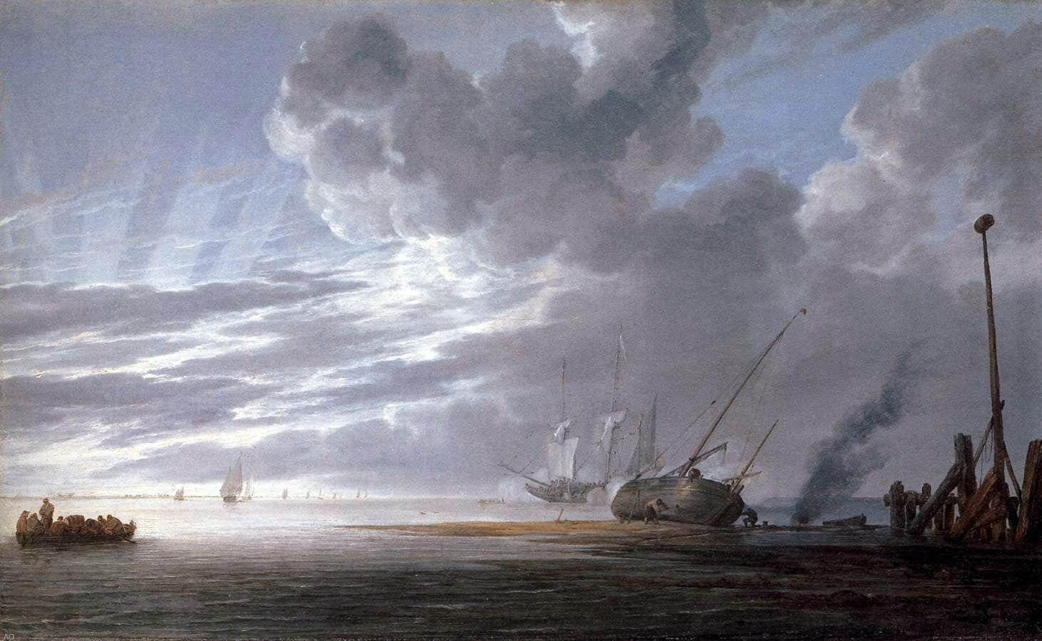  Simon De Vlieger Seascape in the Morning - Canvas Print