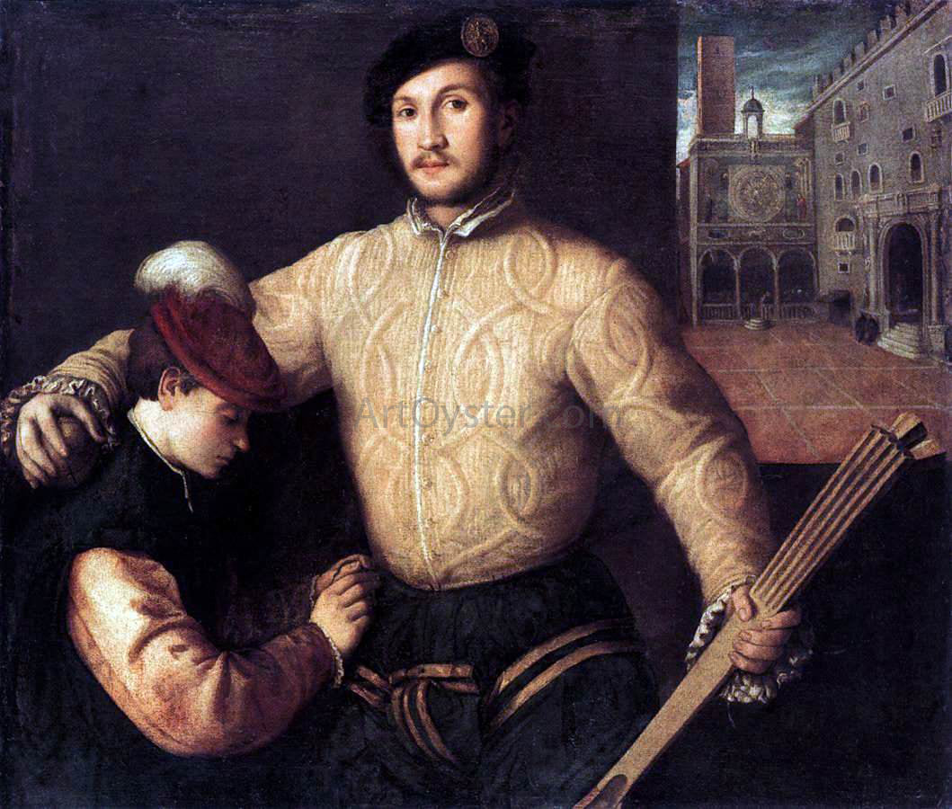  Francesco Beccaruzzi A Ballplayer and His Page - Canvas Print