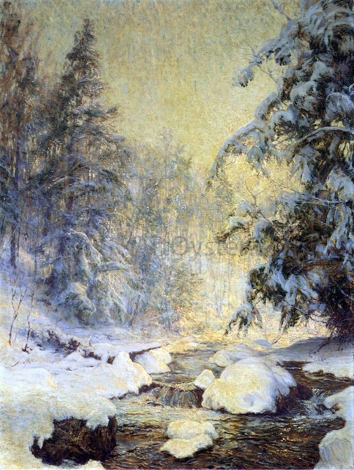  Walter Launt Palmer A Brook in Winter (also known as Kinderbrook Creek) - Canvas Print