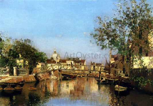  Martin Rico Y Ortega A Canal near the Isle of Giudecca, Il Redentore in the Distance - Canvas Print
