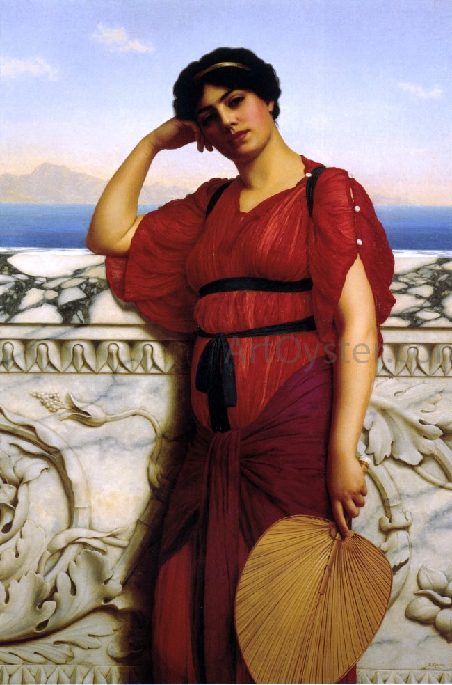  John William Godward A Classical Lady - Canvas Print