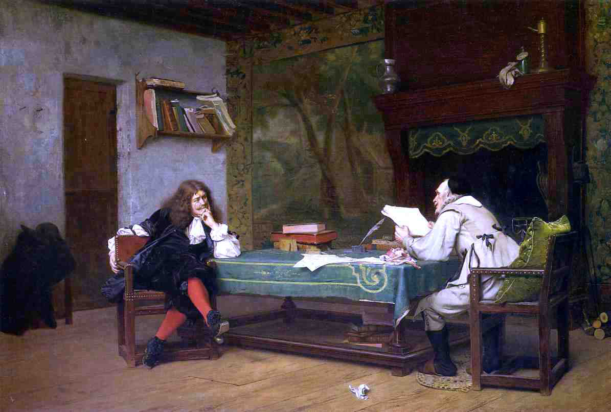  Jean-Leon Gerome A Collaboration - Corneille and Moliere - Canvas Print