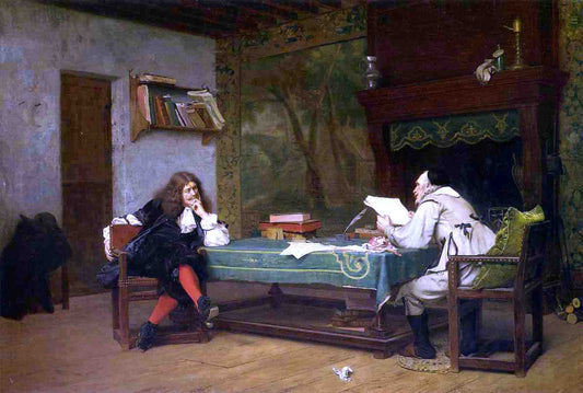  Jean-Leon Gerome A Collaboration - Corneille and Moliere - Canvas Print