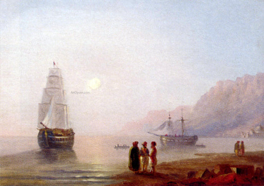  Ivan Constantinovich Aivazovsky A Conversation On The Shore, Dusk - Canvas Print