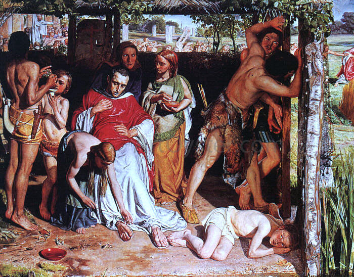  William Holman Hunt A Converted British Family Sheltering a Christian Missionary from the Persecution of the Druids - Canvas Print