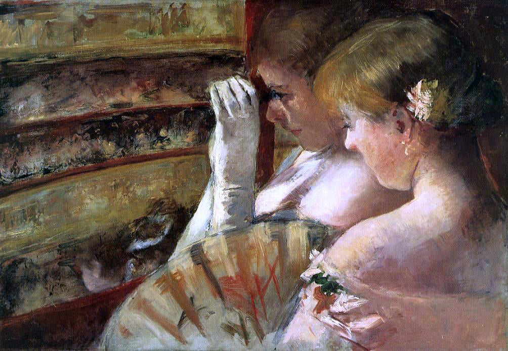  Mary Cassatt A Corner of the Loge (also known as In the Box) - Canvas Print