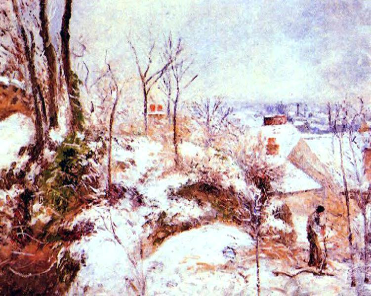  Camille Pissarro A Cottage in the Snow - Canvas Print