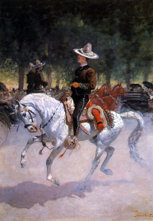  Frederic Remington A Dandy on the Paseo de la Reforma, Mexico City - Canvas Print